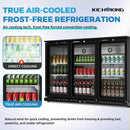 11.4 Cu.Ft Back Bar Cooler 53.2" W Glass Door Bar Fridge With LED Lighting