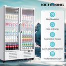 35.3 Cu.Ft Merchandiser Refrigerator Commercial Beverage Refrigerators Low-E Glass Door Display Drink Fridge