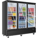 Bluelinecool 55.1 Cu.ft Display Refrigerator for Beverage,3 Glass Door back bar beverage cooler with LED Light Adjustable Shelves,Display Fridge for Shop,Restaurant,Apartment,etc