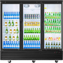 Bluelinecool 55.1 Cu.ft Display Refrigerator for Beverage,3 Glass Door back bar beverage cooler with LED Light Adjustable Shelves,Display Fridge for Shop,Restaurant,Apartment,etc
