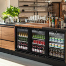 11.4 Cu.Ft Back Bar Cooler 53.2" W Glass Door Bar Fridge With LED Lighting