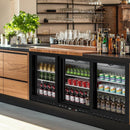 11.4 Cu.Ft Back Bar Cooler 53.2" W Glass Sliding Door Bar Fridge With LED Lighting