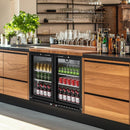 7.4 Cu.Ft Back Bar Cooler 35.4" W Glass Door Bar Fridge With LED Lighting