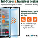 37.8 Cu.Ft Full Screen Glass Merchandiser Refrigerator Commercial Beverage Refrigerators Display Drink Fridge