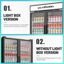 25.5 Cu.Ft Merchandiser Refrigerator Commercial Beverage Refrigerators Low-E Glass Door Display Drink Fridge