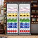 BLUELINETECH Display Refrigerator 18.6Cu.ft, 33-45℉, Black, for Food and Beverage Refrigeration, for Commercial Kitchen, Home, Canteen, Restaurant