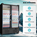 25.5 Cu.Ft Merchandiser Refrigerator Commercial Beverage Refrigerators Low-E Glass Door Display Drink Fridge