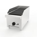 12 Inch Commercial Gas Lava Rock Charbroiler, Countertop Stainless Steel Grill with 1 Burner 28000 BTU, Natural Gas/Propane, Durable Cast Iron Grates, Restaurant BBQ Broiler