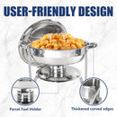 IMACONE Chafing Dish Buffet Set, 5 Qt 2 Packed Stainless Steel Round Catering Warmer Set with Lid