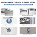 60" W 2 Door Refrigerator Sandwich Salad Prep Table Commercial Stainless Steel Fan Cooling Refrigerator with Cutting Board, 2 Shelves & 16 Pans for Restaurant, Bar, Shop-16.4 Cu.ft