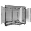 72"W Solid Door Reach-In Freezer 65 Cu.Ft Commercial Stainless Steel Upright Freezer