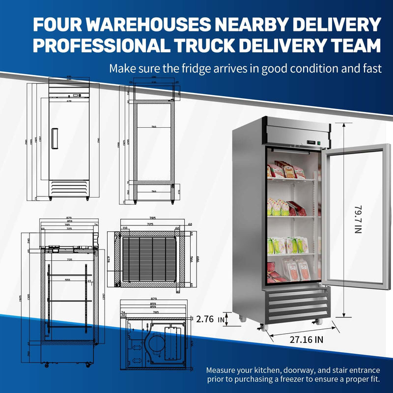 KICHKING 27" Reach-In Refrigerator