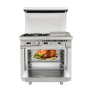 KICHKING 2 Burner Range with Griddle and Standard Ovens 