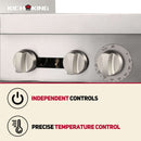 KICHKING 2 Burner Range with Griddle and Standard Ovens 