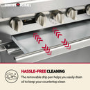 KICHKING 2 Burner Range with Griddle and Standard Ovens 
