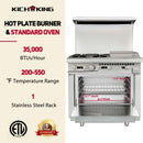 KICHKING 2 Burner Range with Griddle and Standard Ovens 