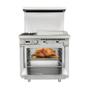 KICHKING 2 Burner Range with Griddle and Standard Ovens 