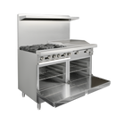 KICHKING 4 Burner 48" Range with 24" Griddle and 2 Standard Ovens 