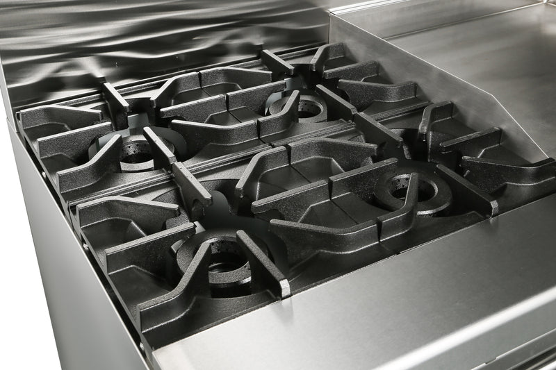 KICHKING 48" Range with 24" Griddle and 2 Standard Ovens 