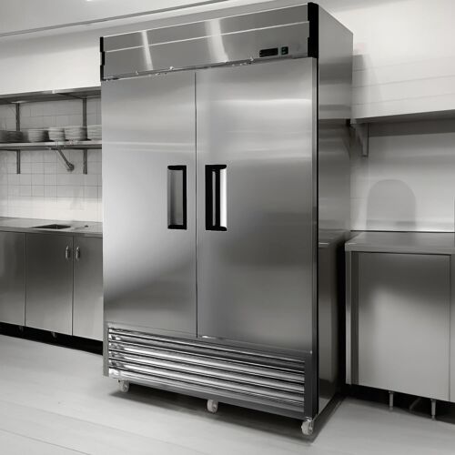 Heavy-Duty 54-Inch Stainless Steel 2-Door Reach-In Upright Commercial Freezer (SAK66598)
