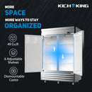 KICHKING 54" Reach-in Freezer 