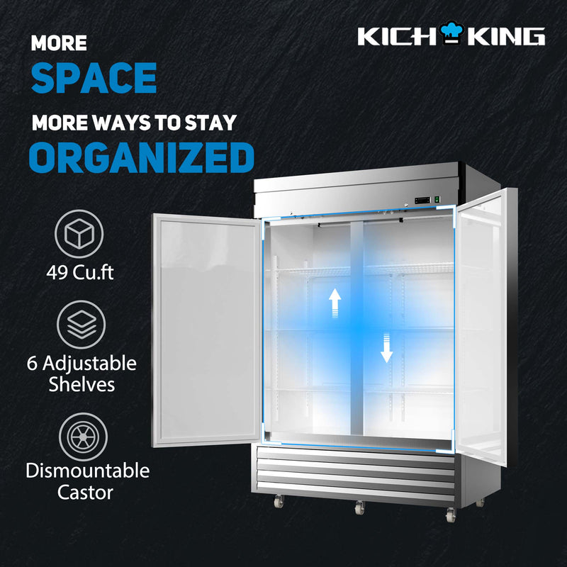 KICHKING 54" Reach-in Freezer 