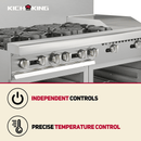 KICHKING 6 Burner Range with Griddle and 2 Standard Ovens 