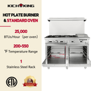 KICHKING 6 Burner Range with Griddle and 2 Standard Ovens