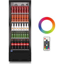 KICHKING Glass Door Display Merchandiser Refrigerator Black