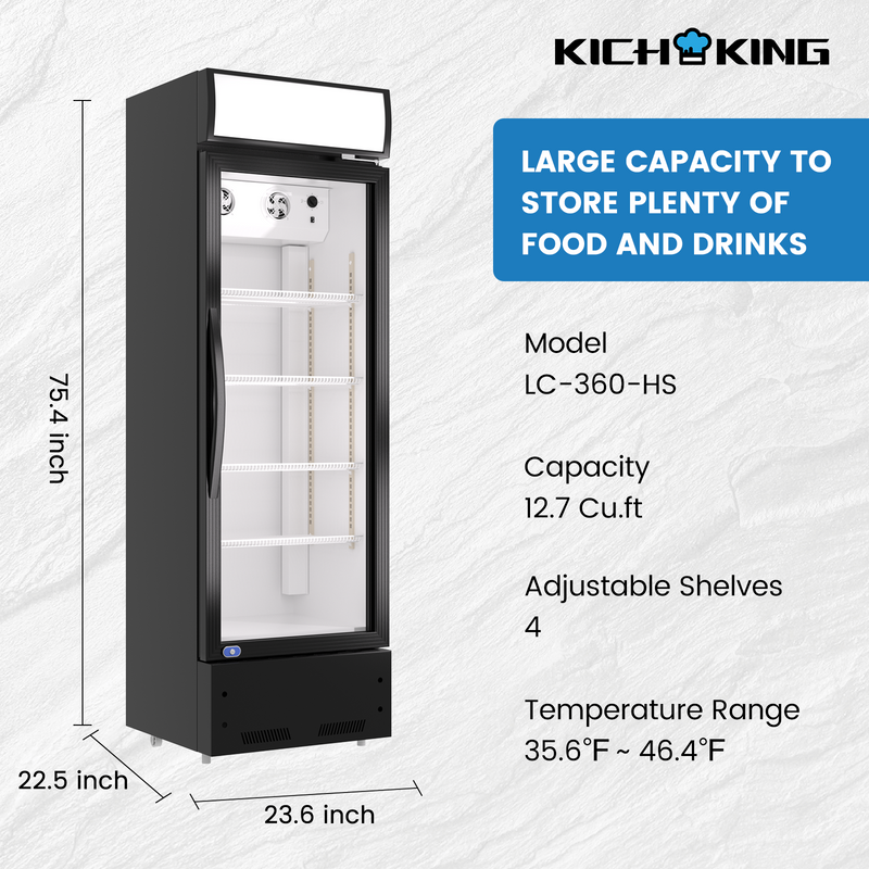 KICHKING Commercial Merchandiser Refrigerator Light Box LC-360-HS
