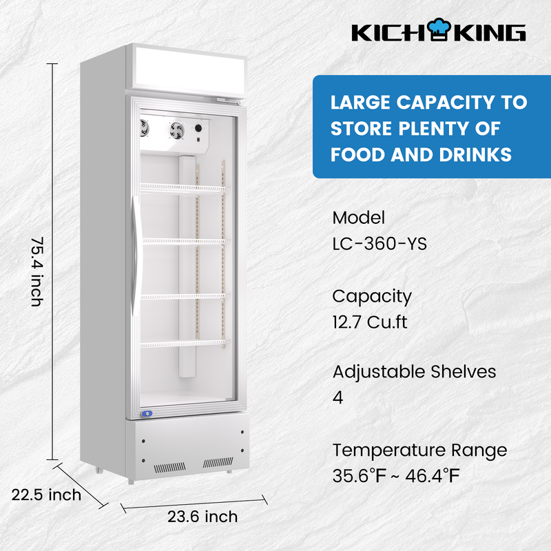 KICHKING Commercial Merchandiser Refrigerator Light Box LC-360-YS