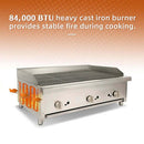 HOCCOT 36”  Gas Countertop Radiant Charbroiler - 84,000 BTU