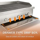 HOCCOT 36”  Gas Countertop Radiant Charbroiler - 84,000 BTU