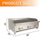 HOCCOT 36”  Gas Countertop Radiant Charbroiler - 84,000 BTU
