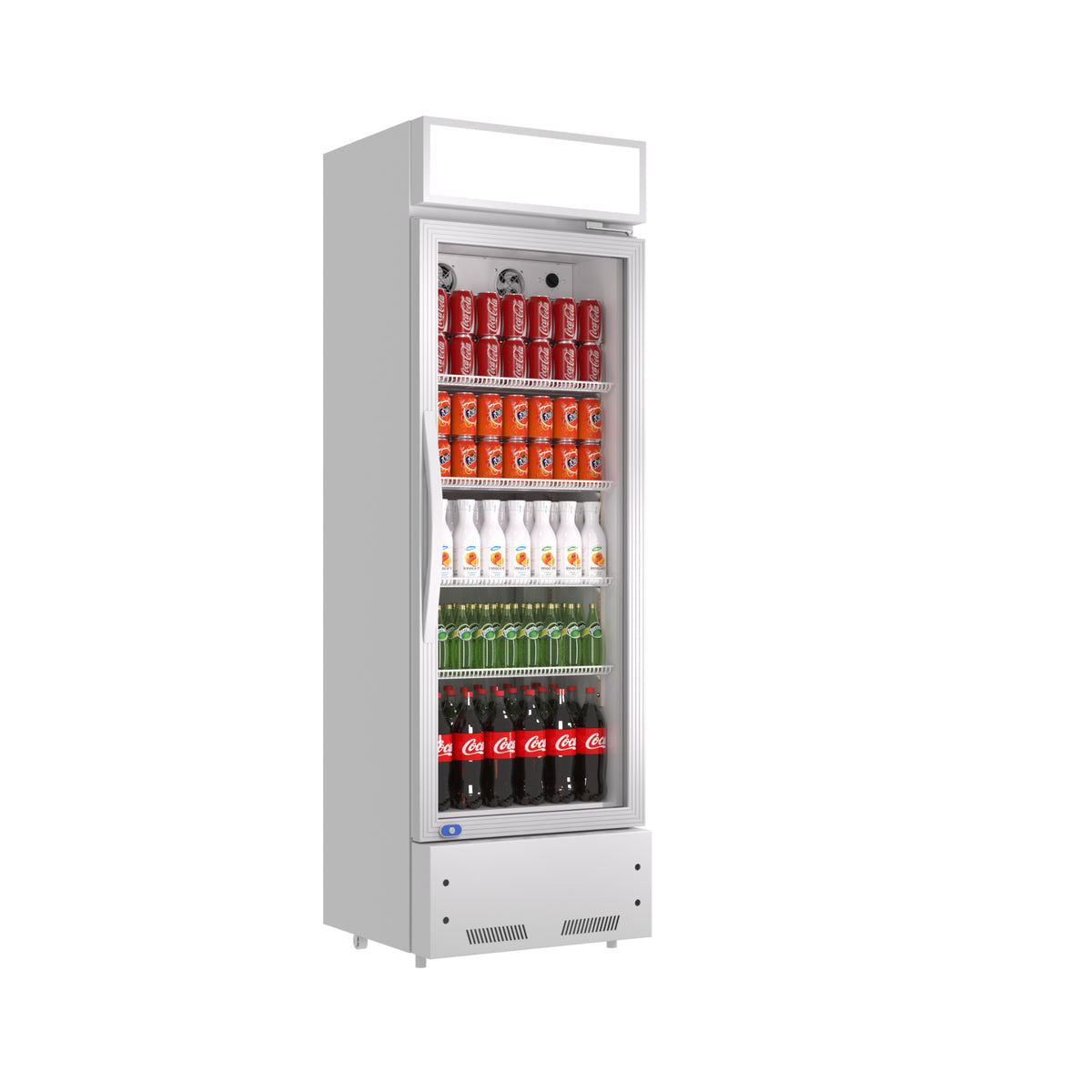 KICHKING 8.0 Cu.ft Merchandiser Refrigerator Silver/Black Swing