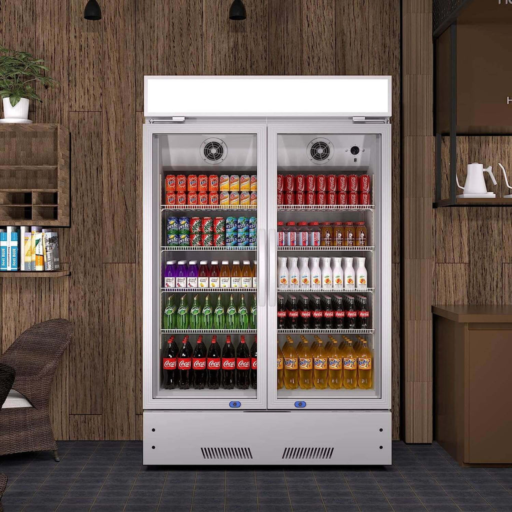 KICHKING 17.1 Cu.ft Merchandiser Refrigerator Black/Silver Swing Glass ...