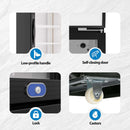 Low-profile handle, self-closing door, door lock, universal wheel
with brake for glass door display merchandiser refrigerator