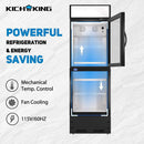 glass door commercial merchandiser refrigerator with adjustable shelves