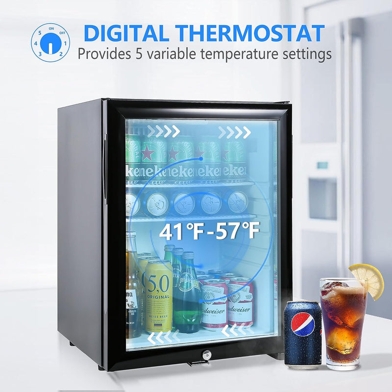 KICHKING Mini Merchandiser Refrigerator Cooler