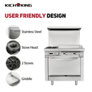 KICHKING Natural Gas Range with Standard Oven