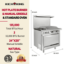 KICHKING Natural Gas Range with Standard Oven