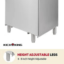 KICHKING Natural Gas Stainless Steel Floor Fryer