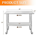 KICHKING Stainless Steel Table for Prep & Work