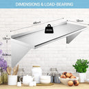 KICHKING Wall Mounted Food Service Storage Rack Shelves