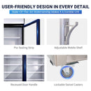 49 Cu. Ft Merchandiser Refrigerator Glass Door Commercial Beverage Refrigerators With LED Light Box