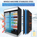 49 Cu. Ft Merchandiser Refrigerator Glass Door Commercial Beverage Refrigerators With LED Light Box