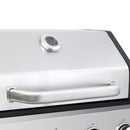 4-Burner Propane Gas BBQ Grill with Side Burner, 46790BTU Output With Enameled Cast Iron Cooking Grids For Outdoor Barbecue, Stainless Steel