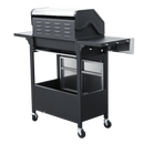 4-Burner Propane Gas BBQ Grill with Side Burner, 46790BTU Output With Enameled Cast Iron Cooking Grids For Outdoor Barbecue, Stainless Steel