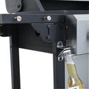 3-Burner Propane Gas BBQ Grill, 25650BTU Output With Wire Enamel Cooking Grids For Outdoor Barbecue, Foldable Side Table, Stainless Steel