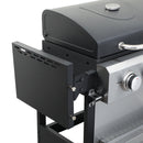 3-Burner Propane Gas BBQ Grill, 25650BTU Output With Wire Enamel Cooking Grids For Outdoor Barbecue, Foldable Side Table, Stainless Steel